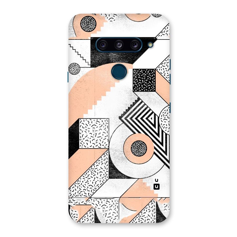Orange Zig Zag Back Case for LG  V40 ThinQ