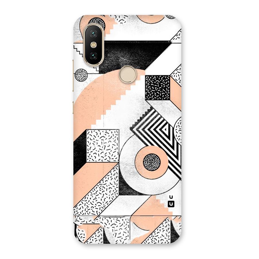 Orange Zig Zag Back Case for Mi A2