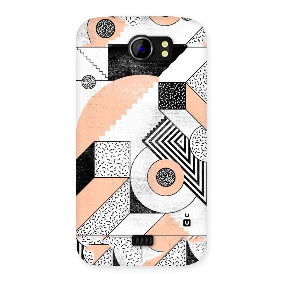 Orange Zig Zag Back Case for Micromax Canvas 2 A110
