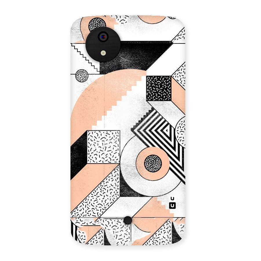 Orange Zig Zag Back Case for Micromax Canvas A1