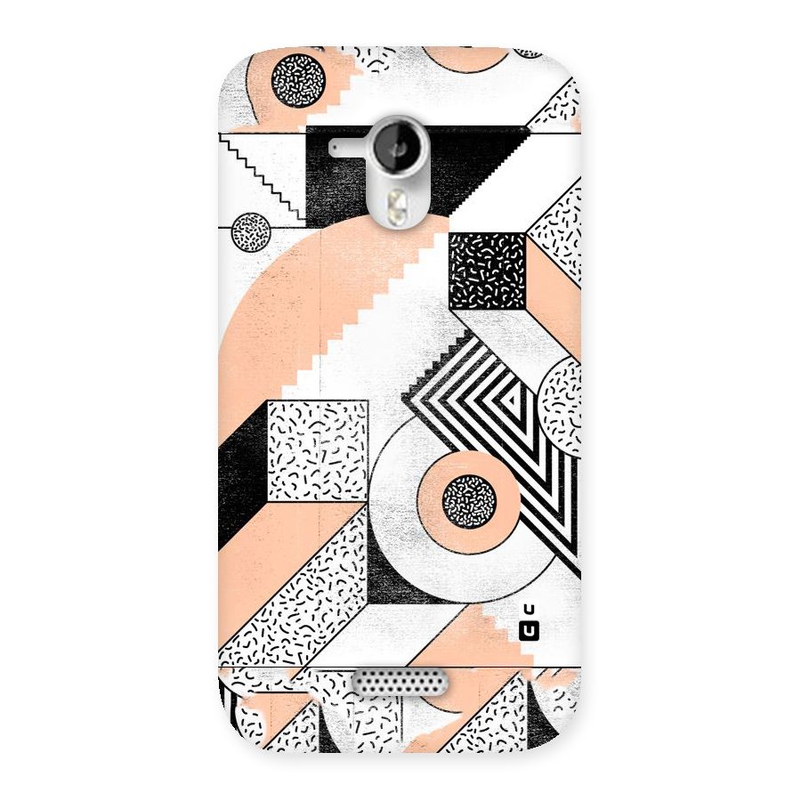 Orange Zig Zag Back Case for Micromax Canvas HD A116