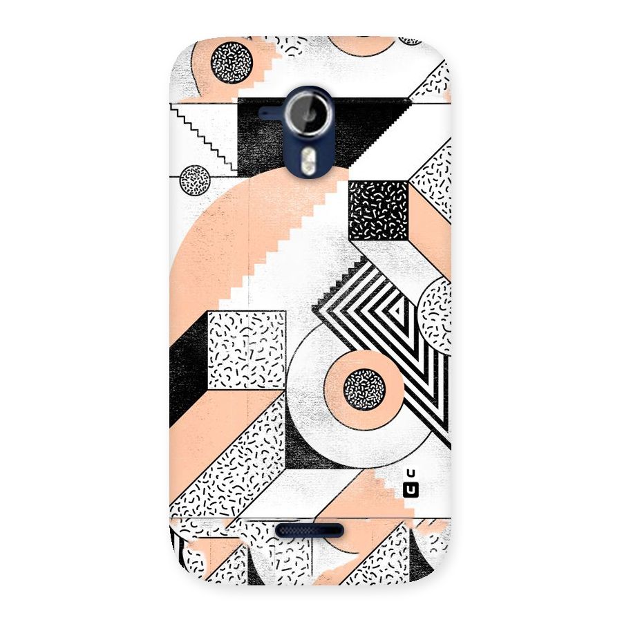 Orange Zig Zag Back Case for Micromax Canvas Magnus A117