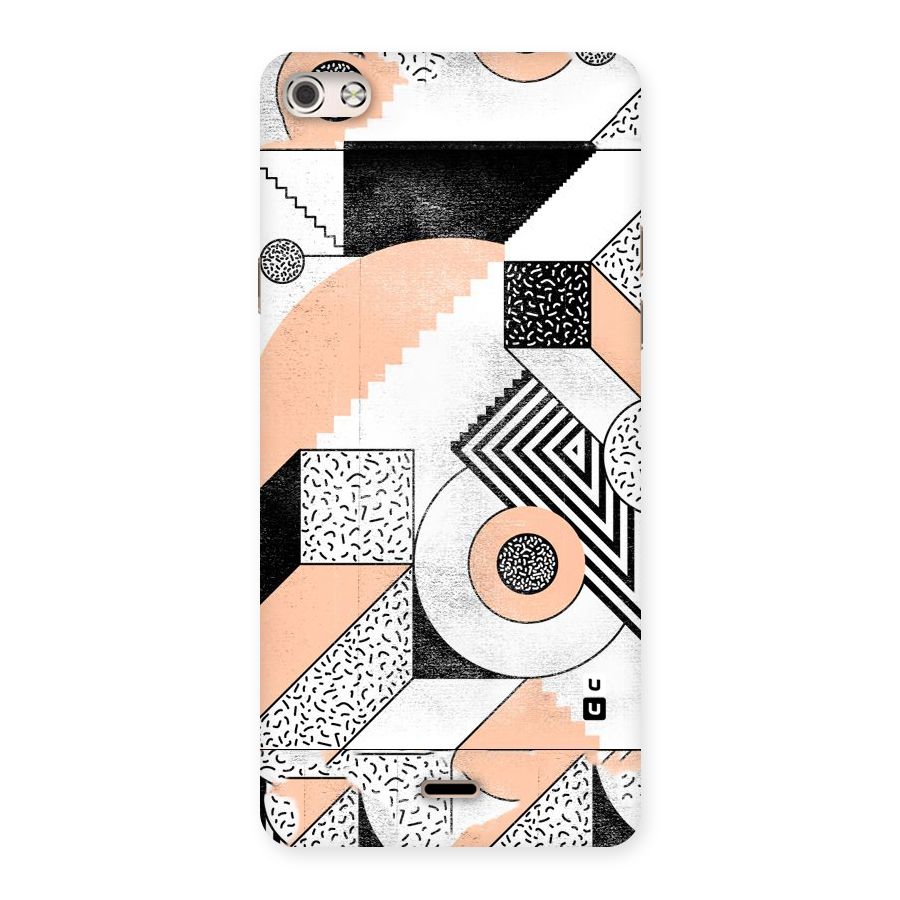 Orange Zig Zag Back Case for Micromax Canvas Silver 5