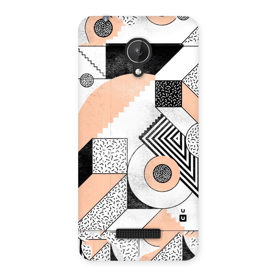 Orange Zig Zag Back Case for Micromax Canvas Spark Q380