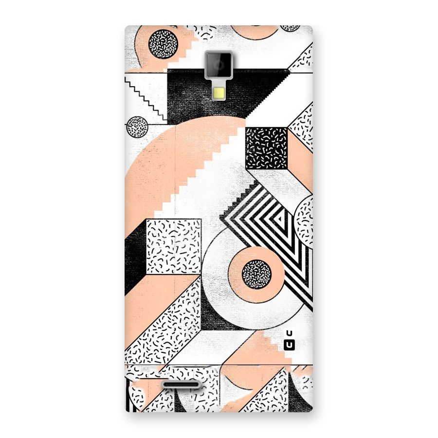 Orange Zig Zag Back Case for Micromax Canvas Xpress A99