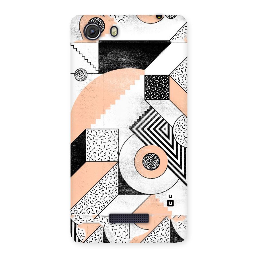 Orange Zig Zag Back Case for Micromax Unite 3