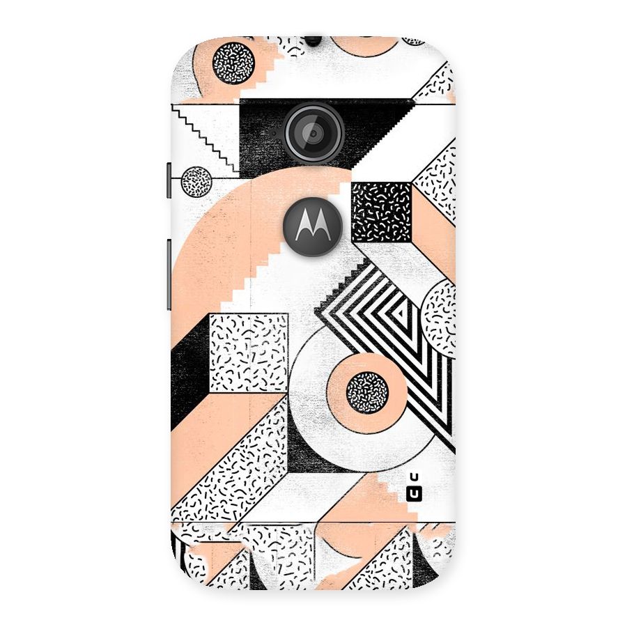 Orange Zig Zag Back Case for Moto E 2nd Gen