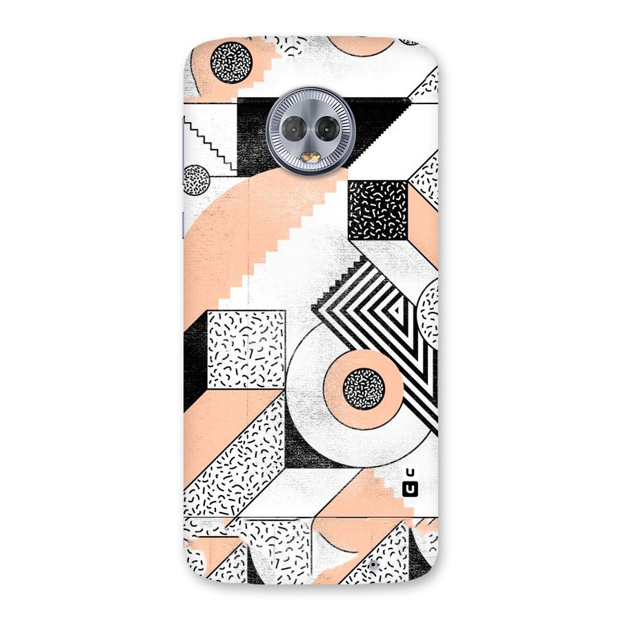 Orange Zig Zag Back Case for Moto G6 Plus