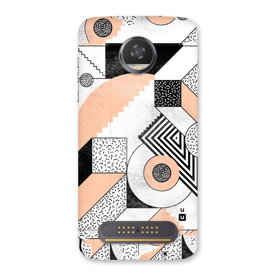 Orange Zig Zag Back Case for Moto Z2 Play