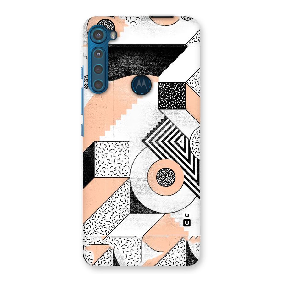 Orange Zig Zag Back Case for Motorola One Fusion Plus
