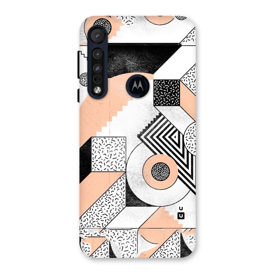 Orange Zig Zag Back Case for Motorola One Macro