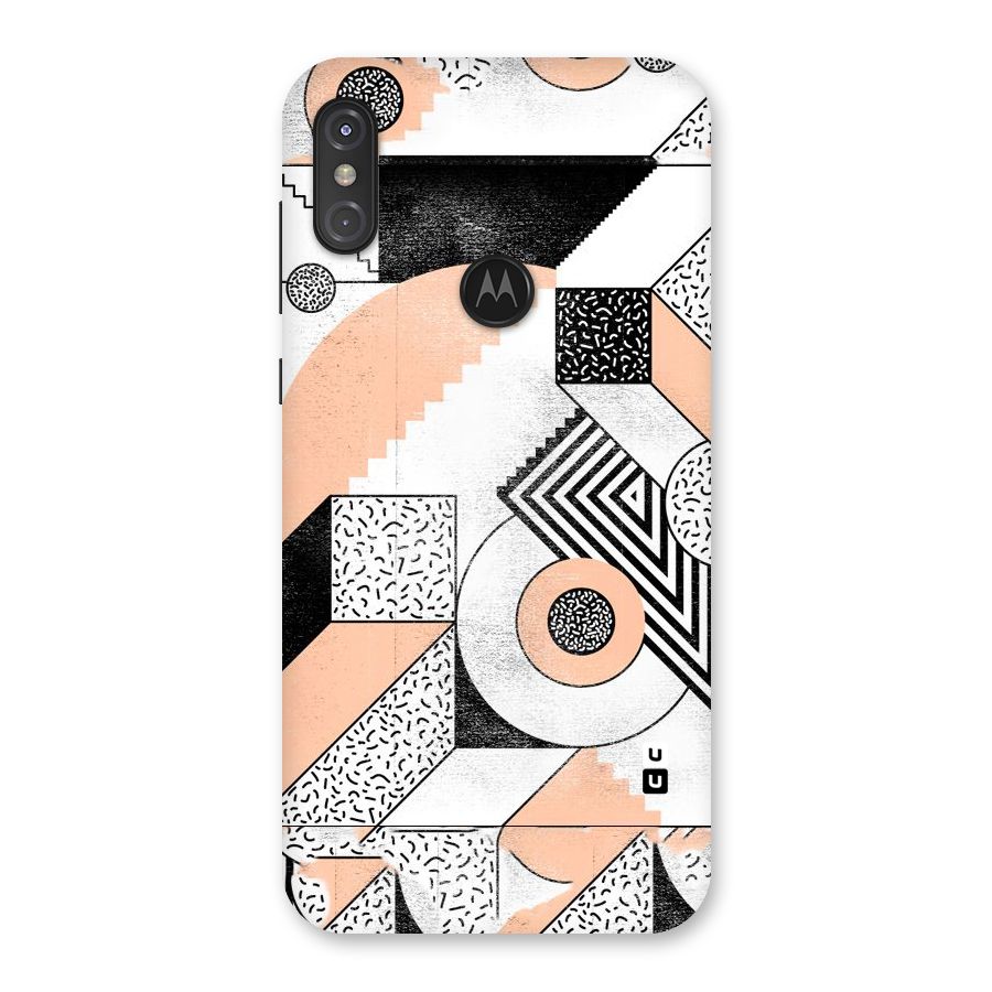 Orange Zig Zag Back Case for Motorola One Power