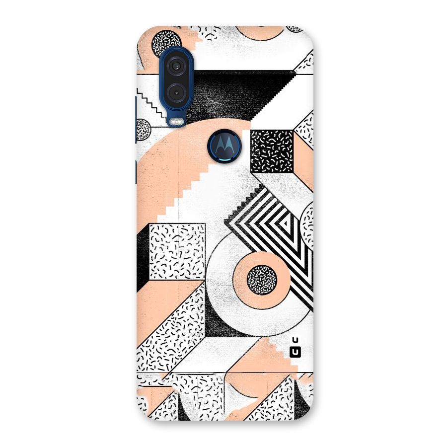 Orange Zig Zag Back Case for Motorola One Vision