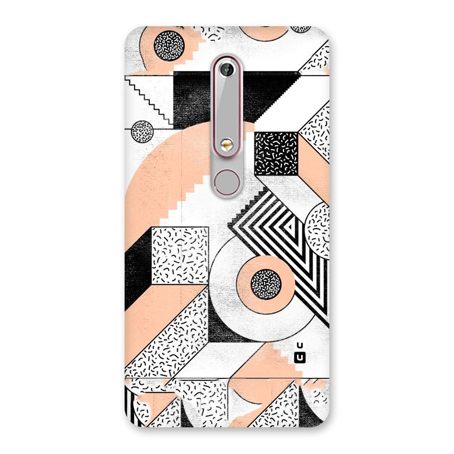 Orange Zig Zag Back Case for Nokia 6.1