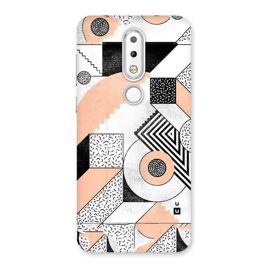 Orange Zig Zag Back Case for Nokia 6.1 Plus