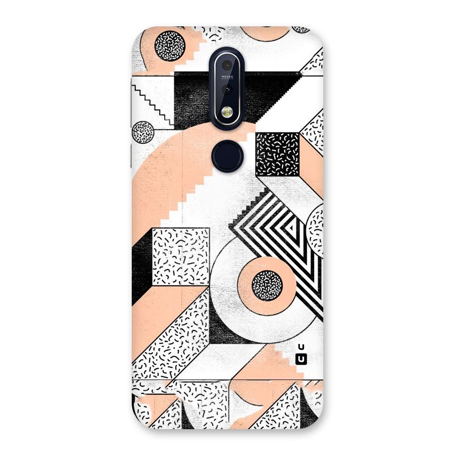 Orange Zig Zag Back Case for Nokia 7.1