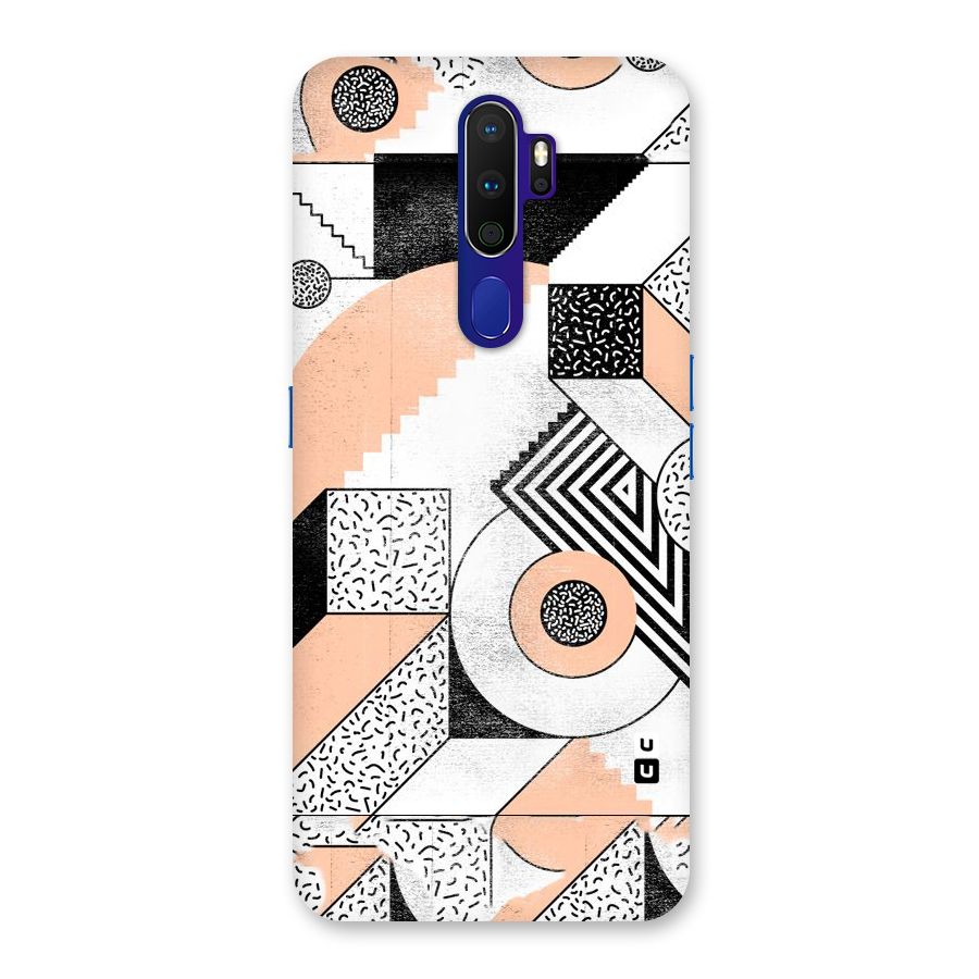 Orange Zig Zag Back Case for Oppo A9 (2020)