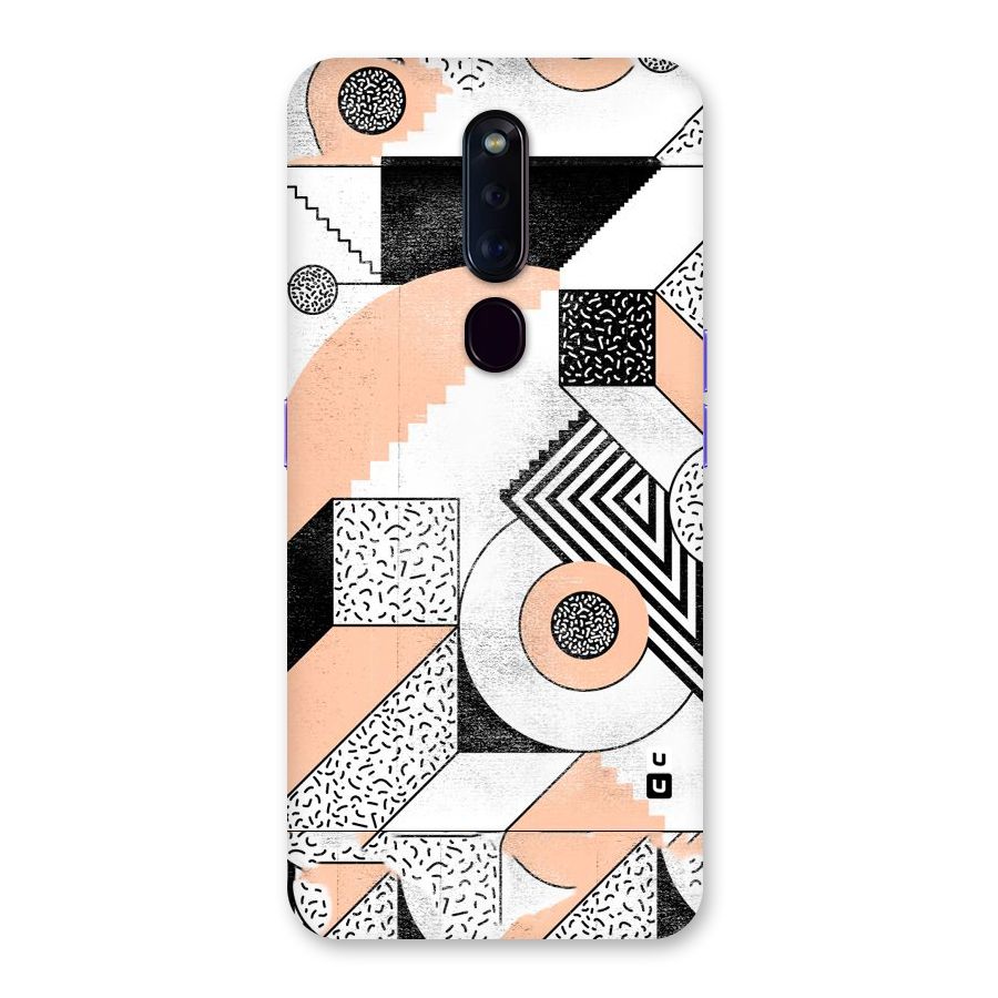 Orange Zig Zag Back Case for Oppo F11 Pro