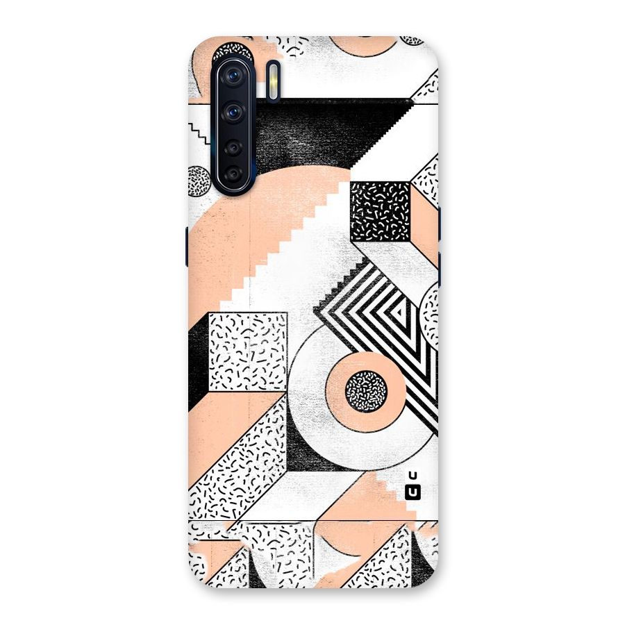 Orange Zig Zag Back Case for Oppo F15