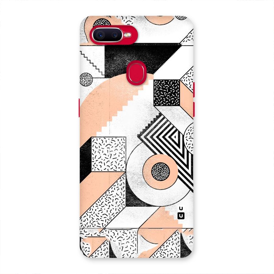 Orange Zig Zag Back Case for Oppo F9 Pro