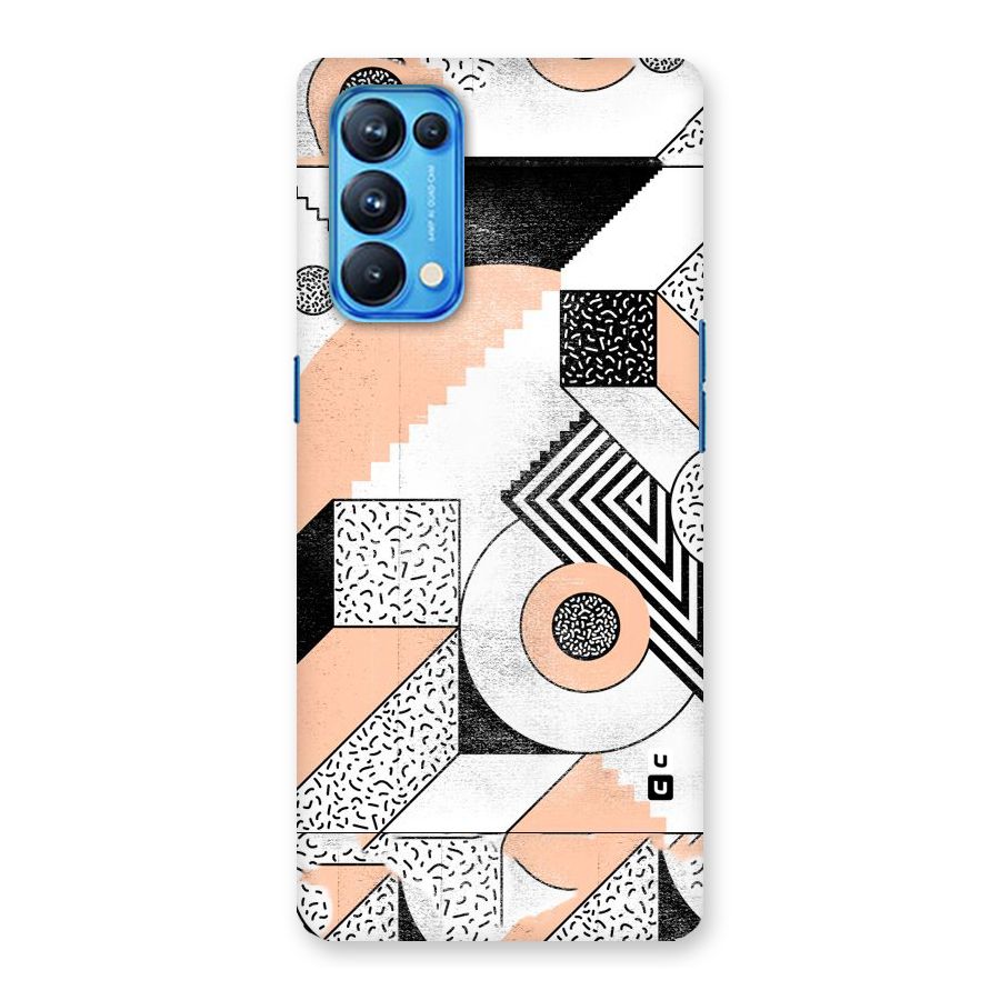 Orange Zig Zag Back Case for Oppo Reno5 Pro 5G