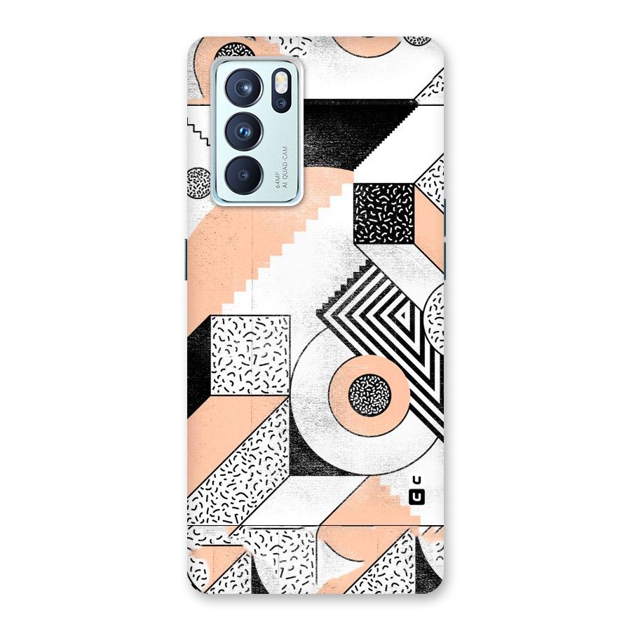 Orange Zig Zag Back Case for Oppo Reno6 Pro 5G