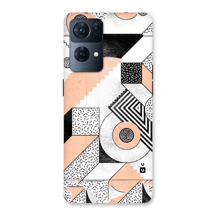 Orange Zig Zag Back Case for Oppo Reno7 Pro 5G
