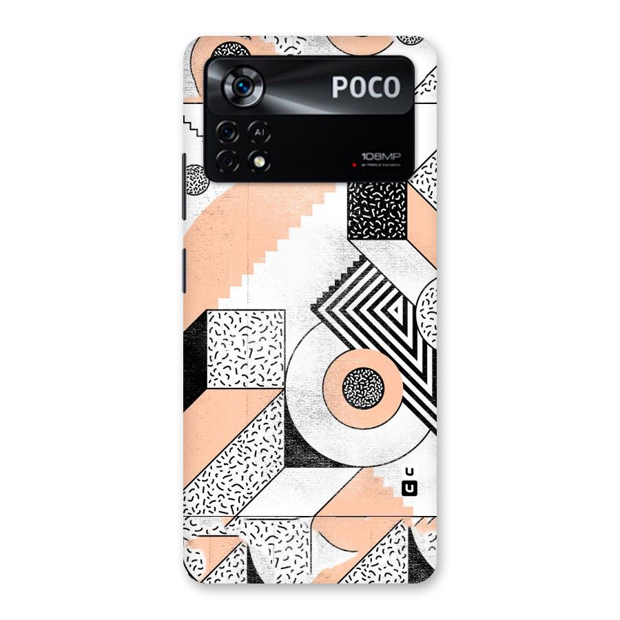 Orange Zig Zag Back Case for Poco X4 Pro 5G