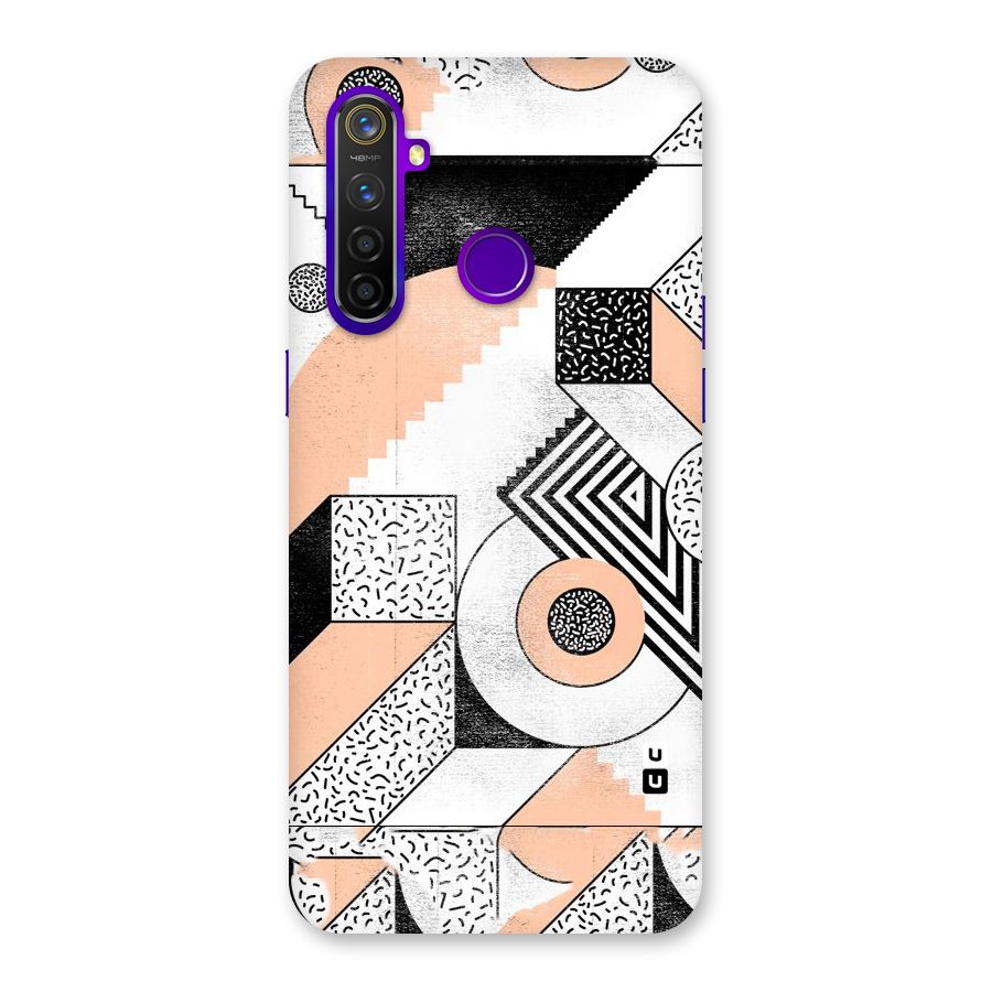 Orange Zig Zag Back Case for Realme 5 Pro