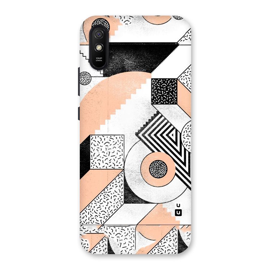 Orange Zig Zag Back Case for Redmi 9A