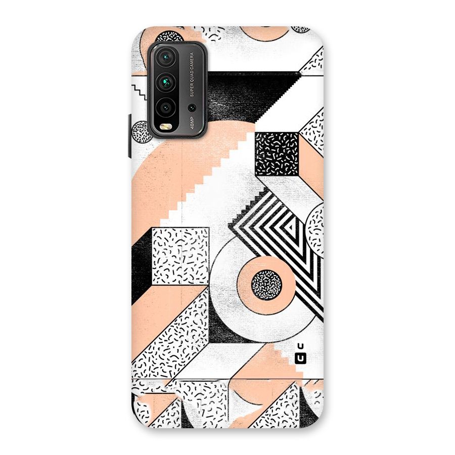 Orange Zig Zag Back Case for Redmi 9 Power