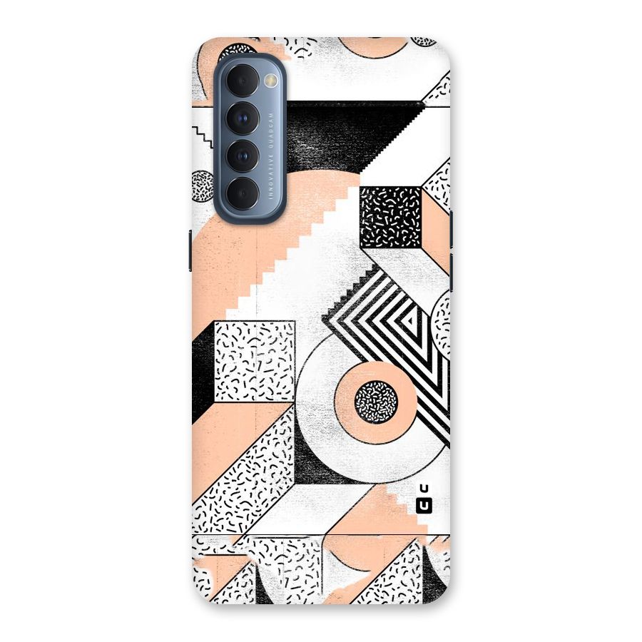 Orange Zig Zag Back Case for Reno4 Pro