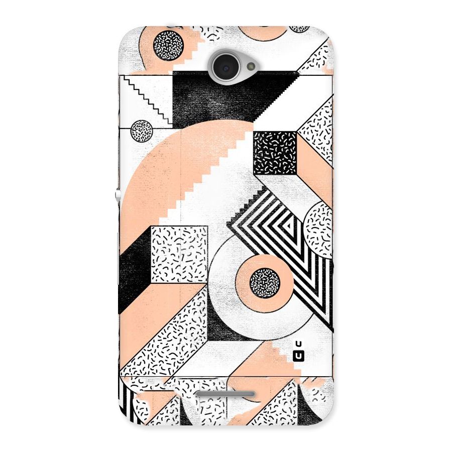 Orange Zig Zag Back Case for Sony Xperia E4