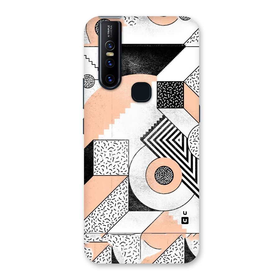 Orange Zig Zag Back Case for Vivo V15