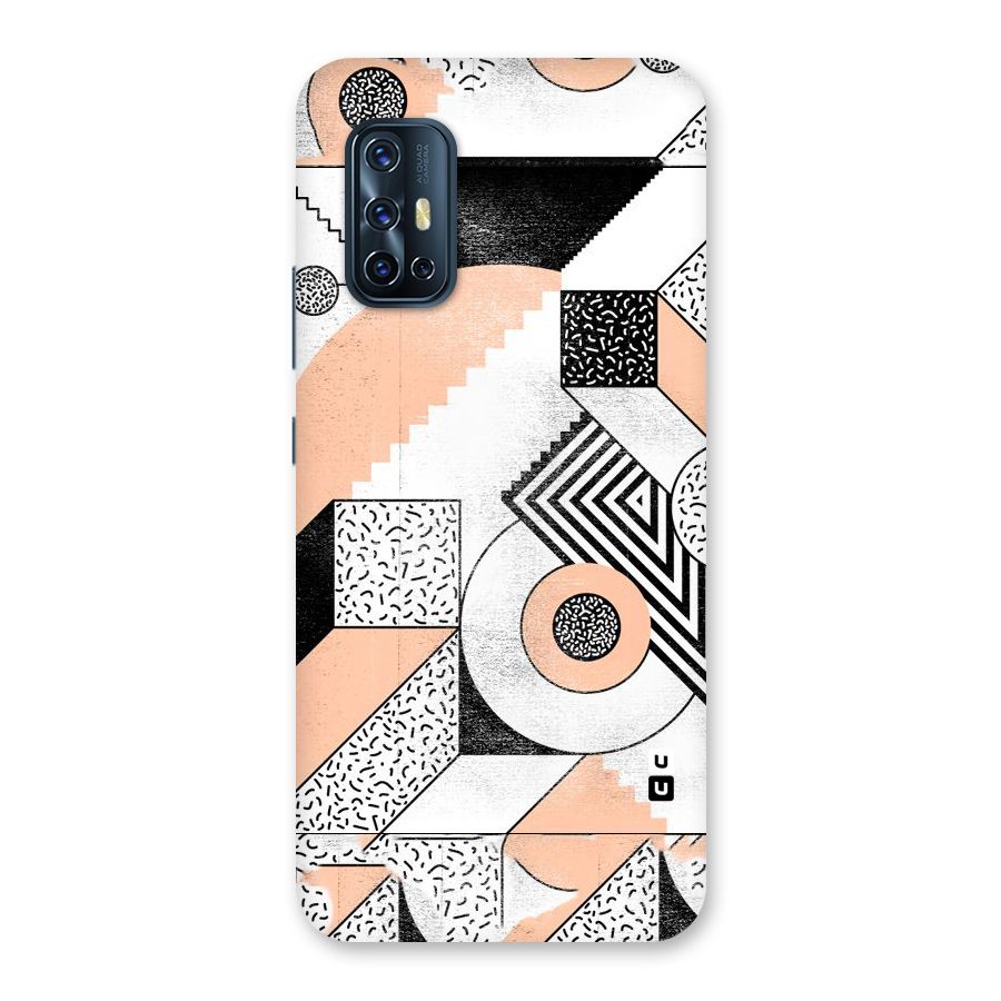 Orange Zig Zag Back Case for Vivo V17