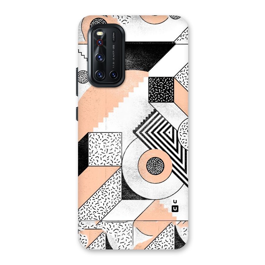 Orange Zig Zag Back Case for Vivo V19
