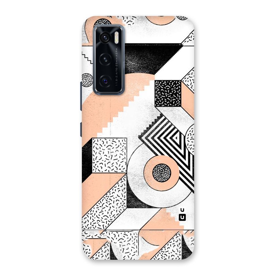 Orange Zig Zag Back Case for Vivo V20 SE