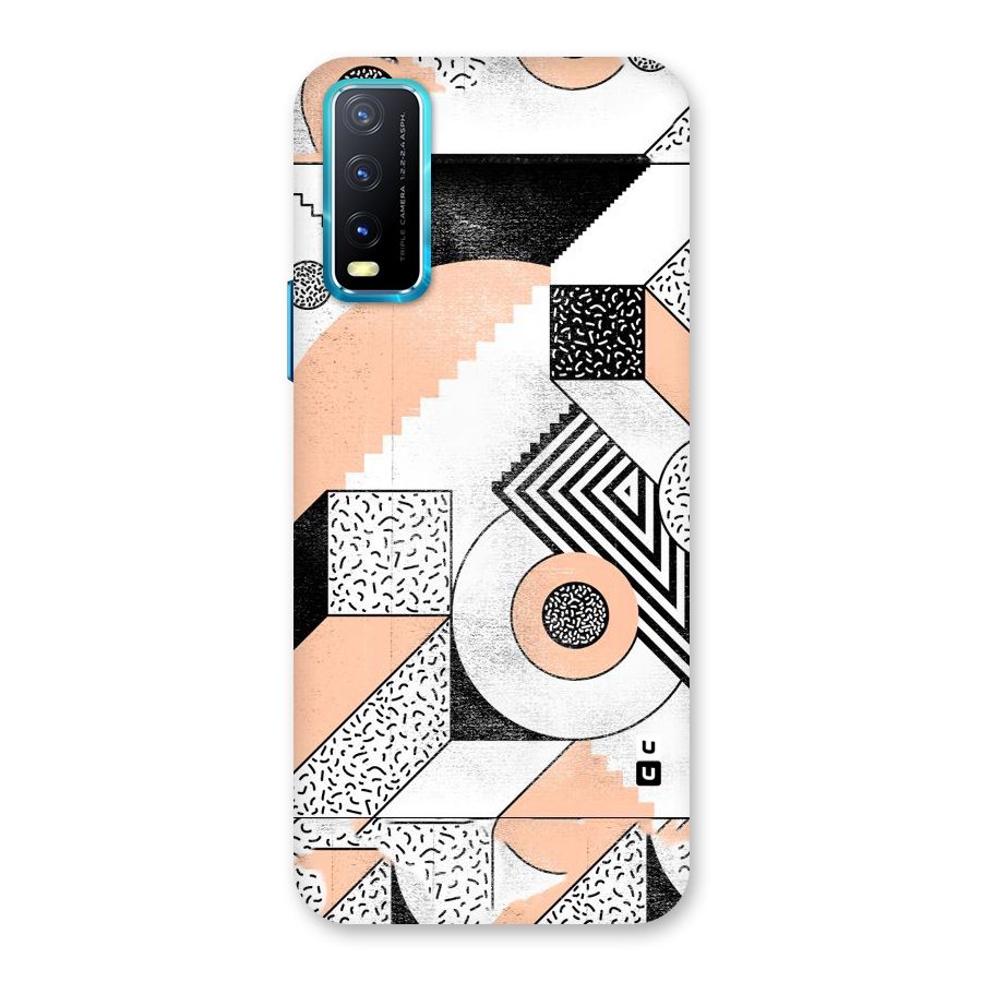 Orange Zig Zag Back Case for Vivo Y20A