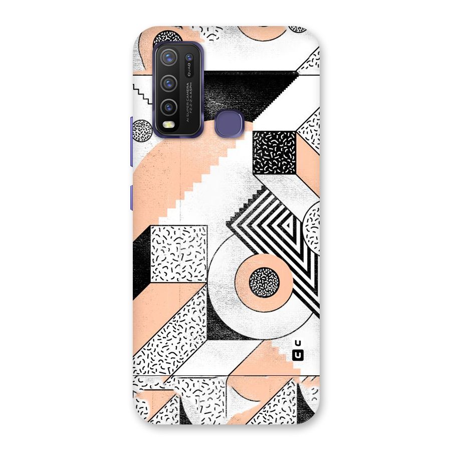 Orange Zig Zag Back Case for Vivo Y30