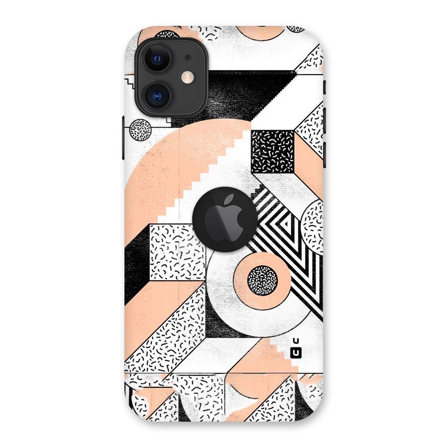 Orange Zig Zag Back Case for iPhone 11 Logo Cut