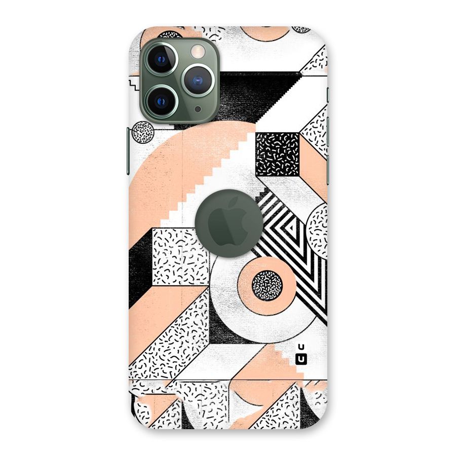 Orange Zig Zag Back Case for iPhone 11 Pro Logo  Cut
