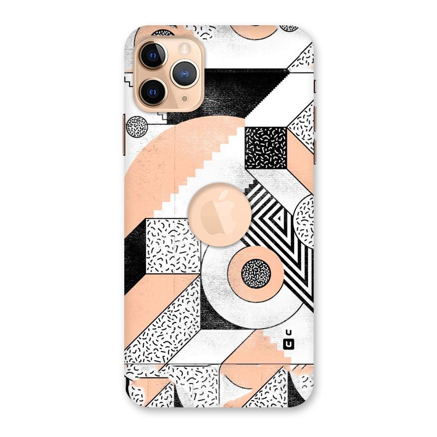 Orange Zig Zag Back Case for iPhone 11 Pro Max Logo Cut