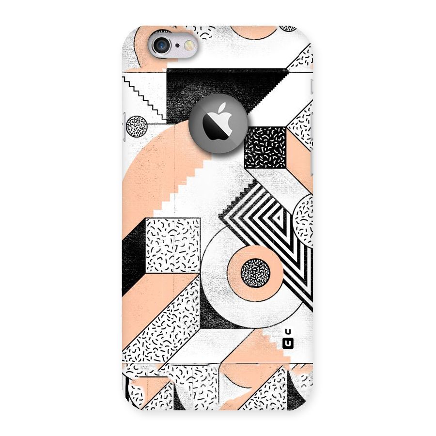Orange Zig Zag Back Case for iPhone 6 Logo Cut