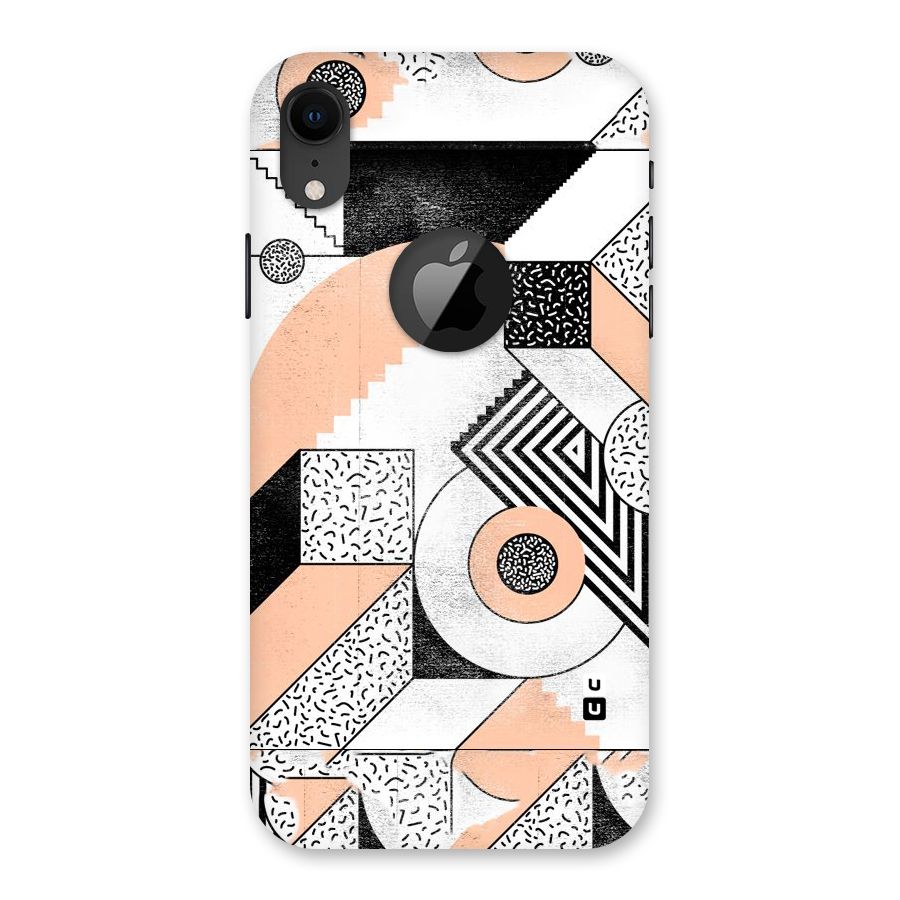 Orange Zig Zag Back Case for iPhone XR Logo Cut