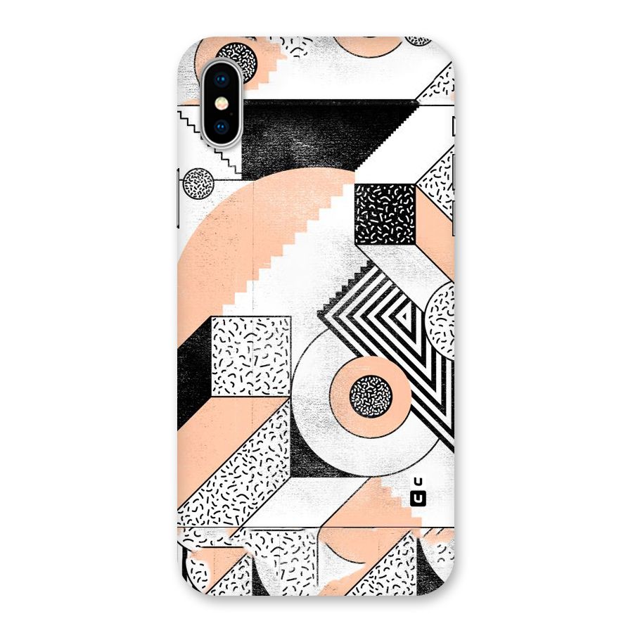 Orange Zig Zag Back Case for iPhone XS
