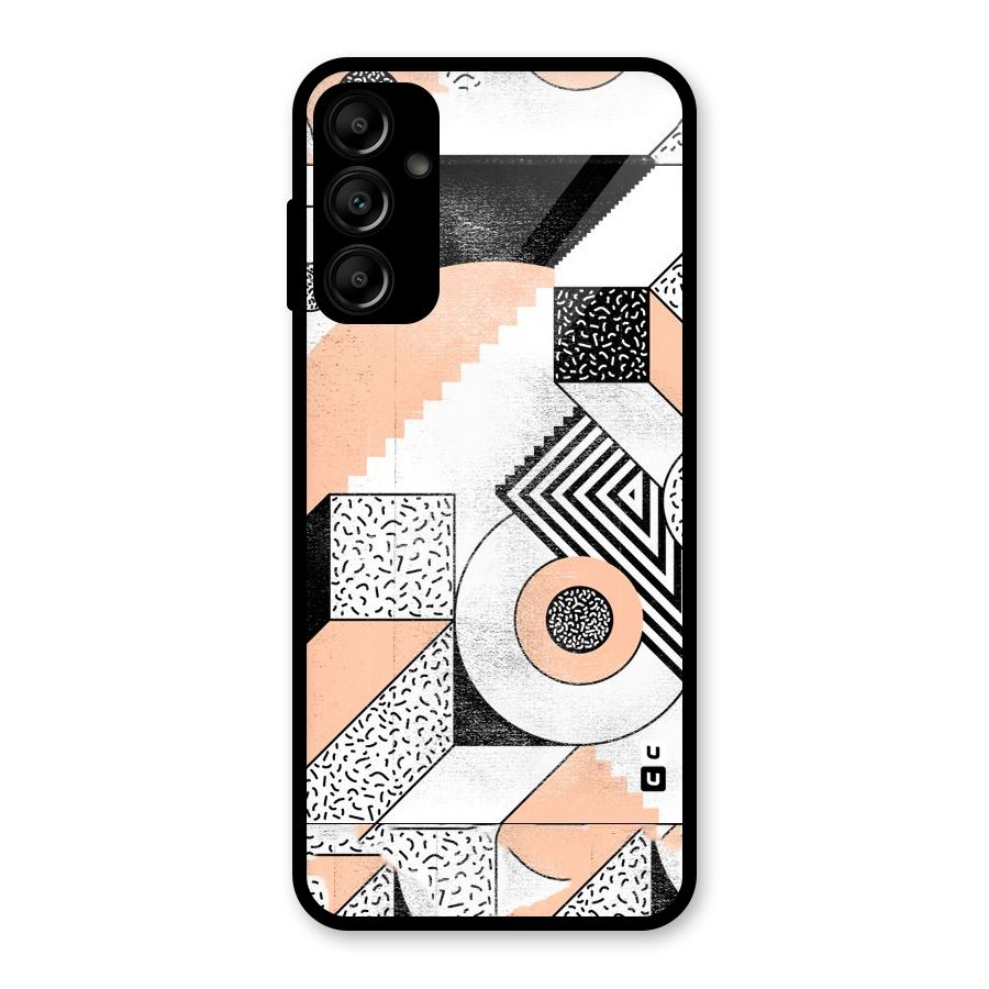 Orange Zig Zag Glass Back Case for Galaxy A14 5G