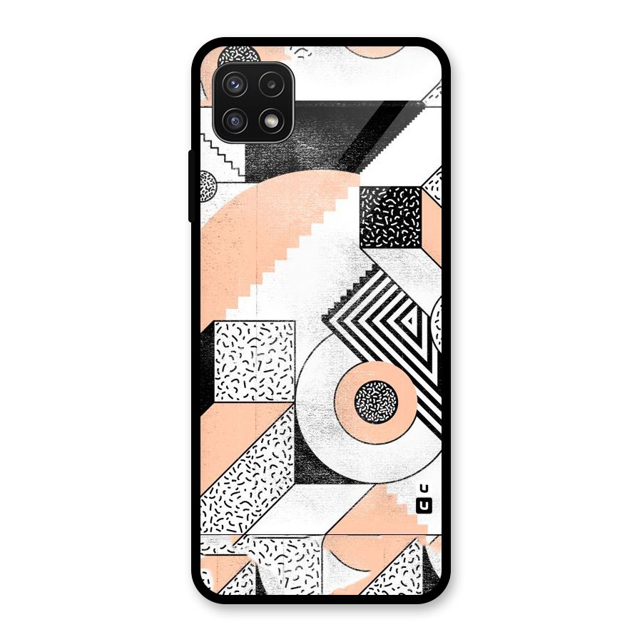 Orange Zig Zag Glass Back Case for Galaxy A22 5G