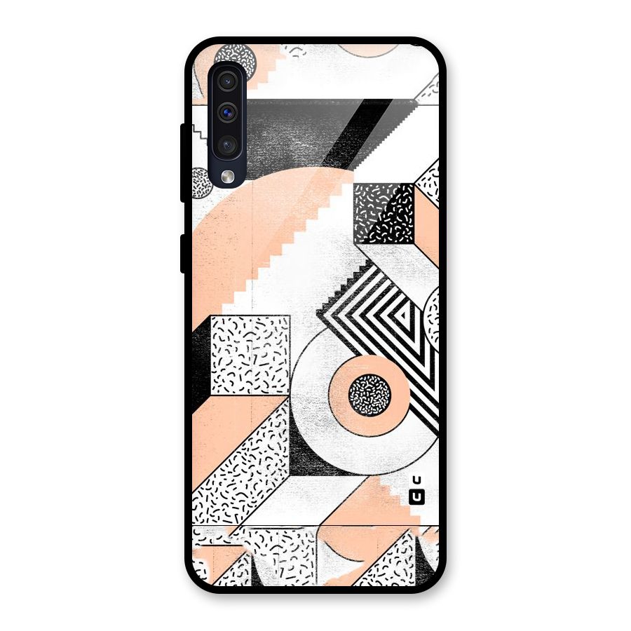Orange Zig Zag Glass Back Case for Galaxy A50