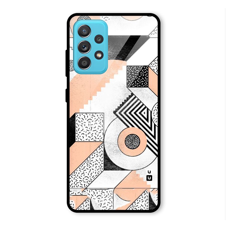 Orange Zig Zag Glass Back Case for Galaxy A52s 5G