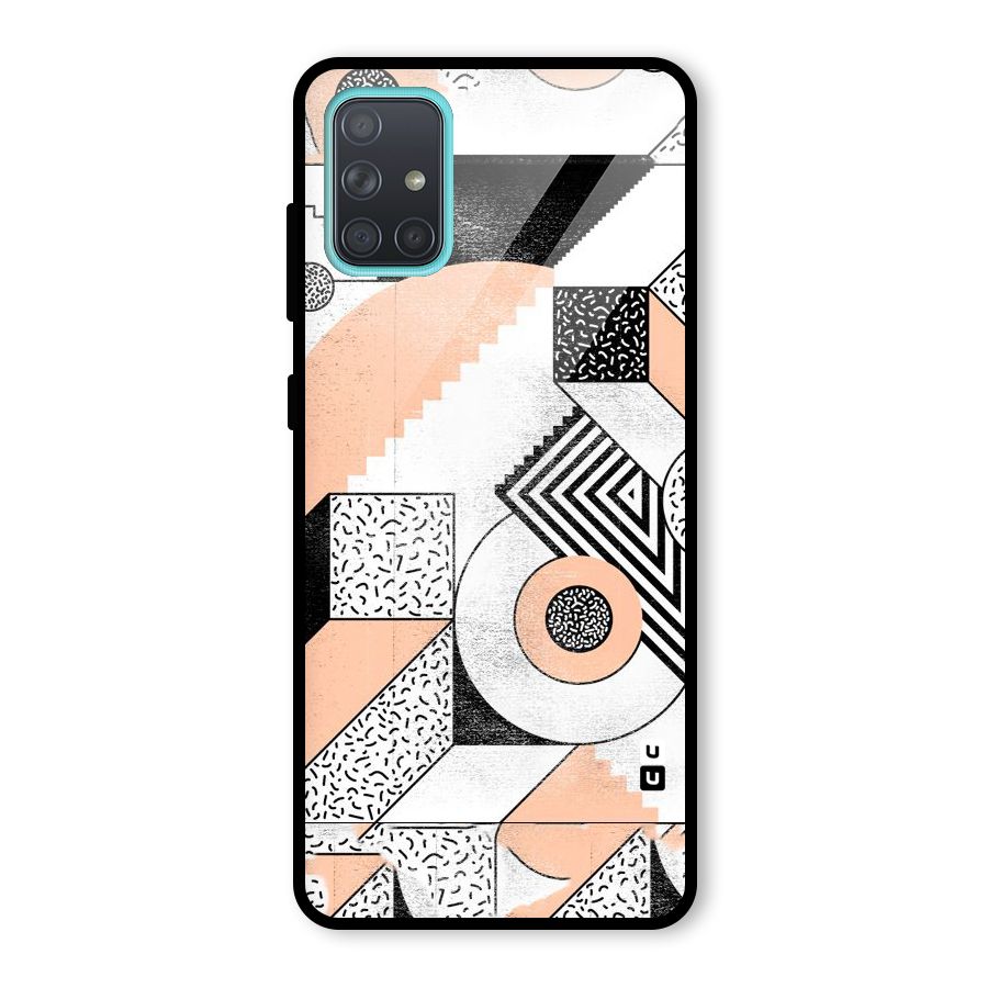Orange Zig Zag Glass Back Case for Galaxy A71